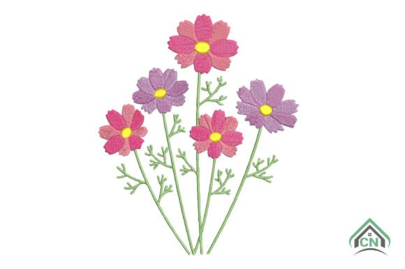 Cute Cosmos Flower Embroidery: A Designer’s Sweatshirt Review
