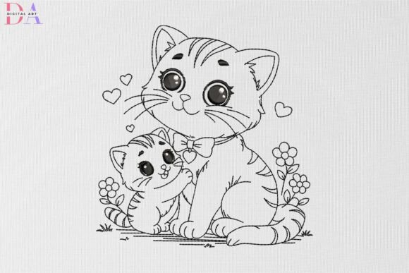 Cute Mother Cat and Kitten: Embroidery Designer’s Review