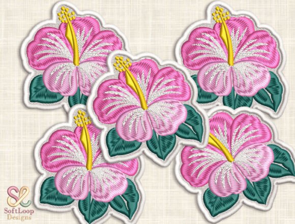 PINK HIBISCUS Patch Embroidery Design Review