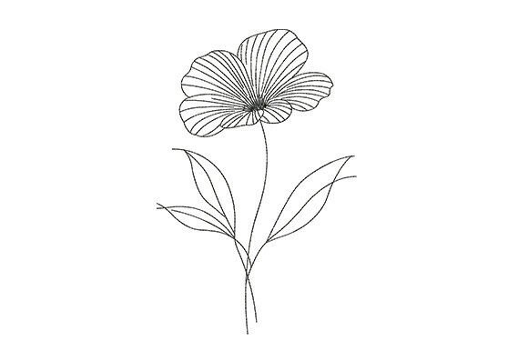 Reviewing Minimalist Line Flower for Sweatshirt Embroidery